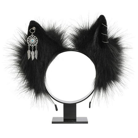 FENOHREFE Realistic Cats Ear Headbands Carnivals Party Plush Headpiece Movie Enthusiasts Party Role Play Animes Makeup Hairband