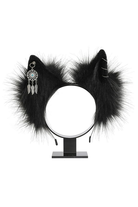 Realistic Cats Ear Headbands Carnivals Party Plush Headpiece Movie Enthusiasts Party Role Play Animes Makeup Hairband