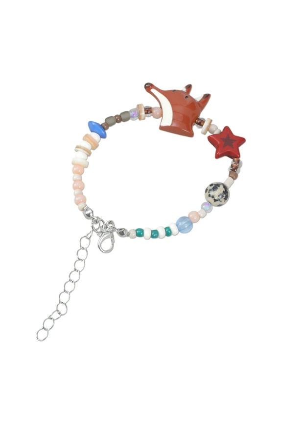 Resin Bracelet Featuring a Colorful Foxes Designs Trendy Resin Jewelry Suitable for Trendy and Individualistic Wearers