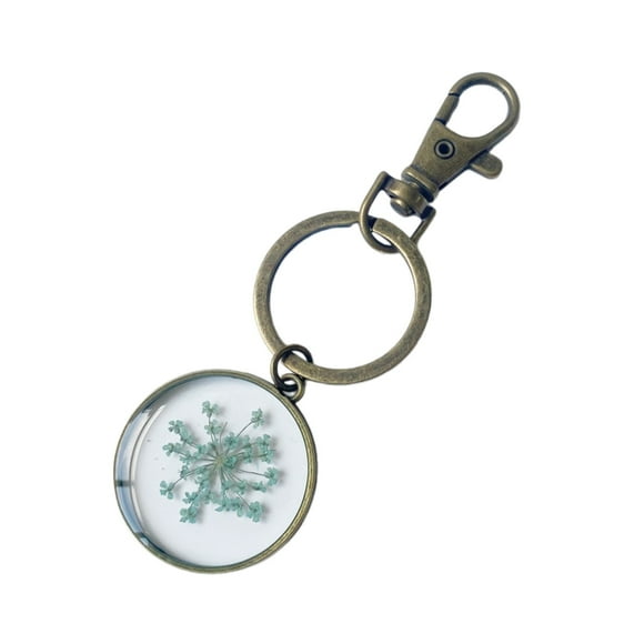 Resin Keychain Real Flower Key Pendant Unique Bag Pendant Stylish Bag Charm Beautiful Key Jewelry for Daily