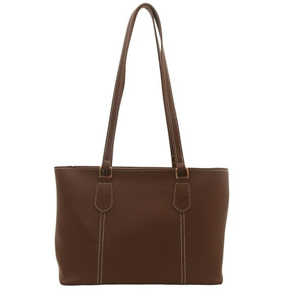 FENOHREFE Retro Style Handbag For Office And Casual Outings With Large Capacity And Multiple Compartments PU Leather Shoulder Bag