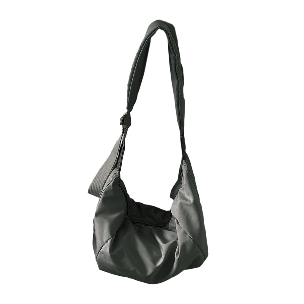 FENOHREFE Simple Fashion Casual Bags Shoulder Bags Solid Color Dumpling Bag Nylon Crossbody Bag Wide Shoulder Straps Trendy Bags