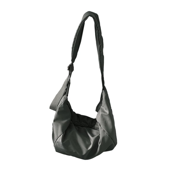 FENOHREFE Simple Fashion Casual Bags Shoulder Bags Solid Color Dumpling Bag Nylon Crossbody Bag Wide Shoulder Straps Trendy Bags