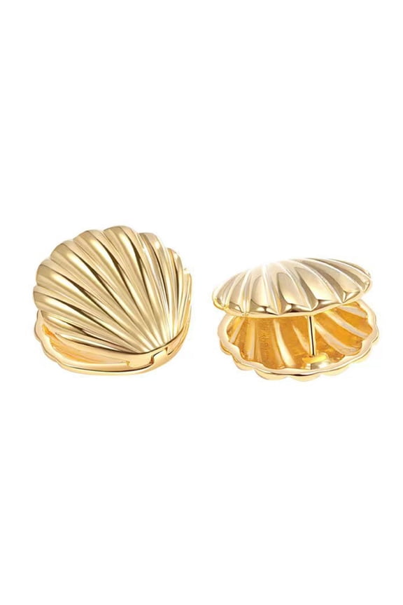 Small Shells Shaped Metal Earring Sweet Cool Studs Earring Cartilage Jewelry Fashion Piercing Earring Birthday