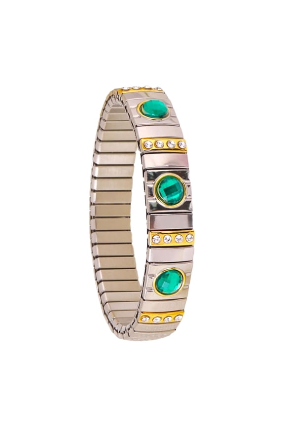 Sparkling Rhinestones Bracelet Eye Catching Elastic Rhinestones Bangle Delicate Bracelet Adornment for Women