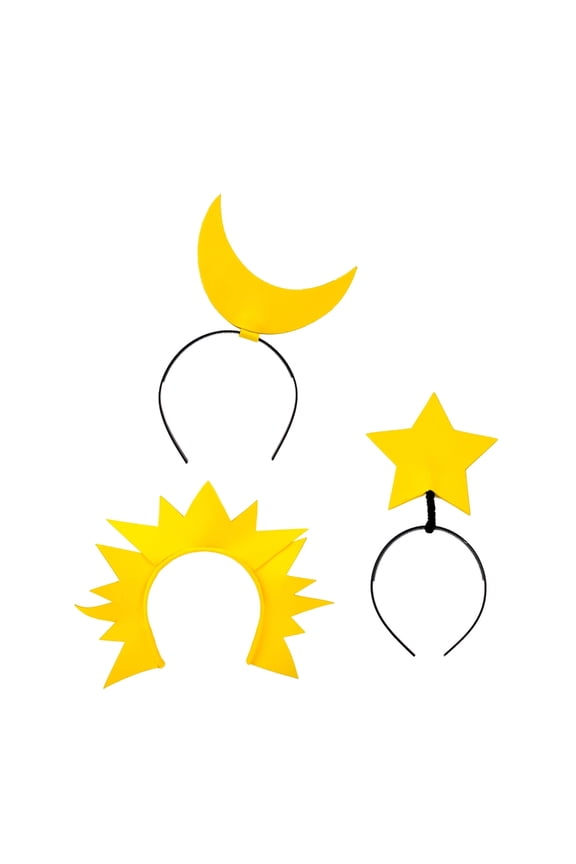 Star/Sun/Moon Hairbands Photo Booth Props Eye-catching Headbands Party Headpiece Fun Headbands for Music Festivals