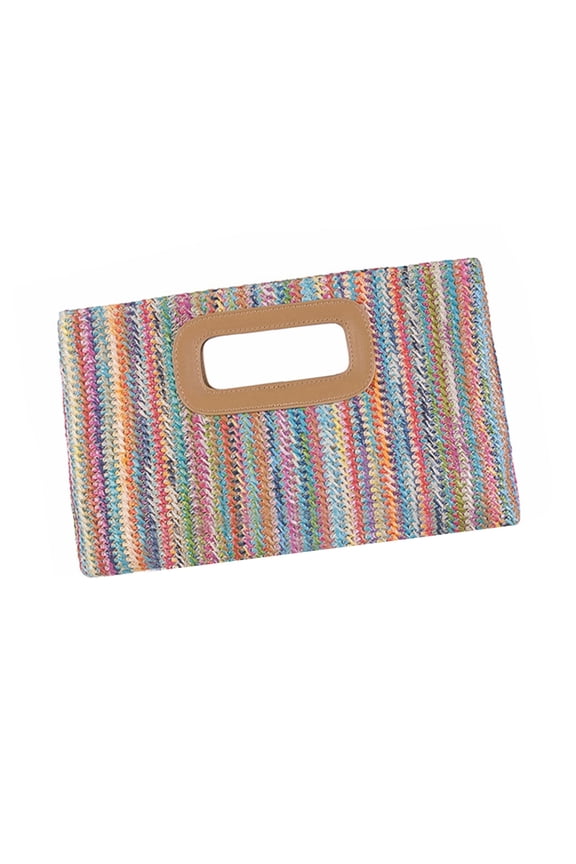 Straw Clutch Handbag Summer Beach Straw Purse for Women Woven Beach Bag Straw Shoulder Crossbody Bag Evening Handbag