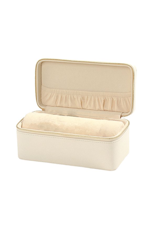 Sturdy Lockable Jewellery Storage Case 2 Layers PU Leather Organizers for Home Accessories Display Organization
