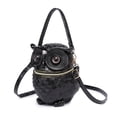 thumbnail image 1 of FENOHREFE Stylish Black PU Leather 3D Owl Embossed Handbag Versatile Shoulder Bag For Women Punk Aesthetic Crossbody Purse, 1 of 8