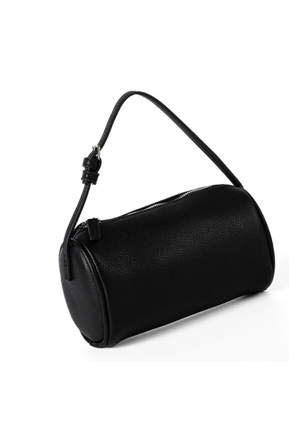 Stylish Cylinder Handbag With Smooth Zipper And Ample Storage Space PU Leather Shoulder Crossbody Purse For Essential