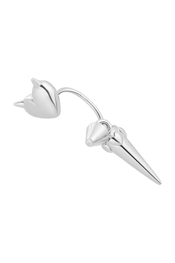 Stylish Personality Ear Bone Nails Fashionable Devil Winged Heart Ear Nails Distinctive Ear Studs Accessory Charm