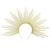 FENOHREFE Sun Goddesses Hair Hoop Bridal Wedding Headwear Elegant Delicate Hair Band for Women and Girls