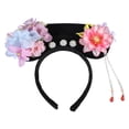 thumbnail image 1 of FENOHREFE Traditional Chinese Royal Flower Headband for Women Aesthetic Wedding Hairhoop Elegant Roleplay Party Dress Up Hairband, 1 of 7