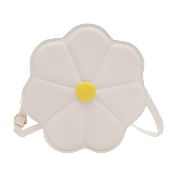 FENOHREFE Trendy Flower Shaped Crossbody Bag For Women PU Leather Shoulder Purse Casual Satchel Fashion Accessory