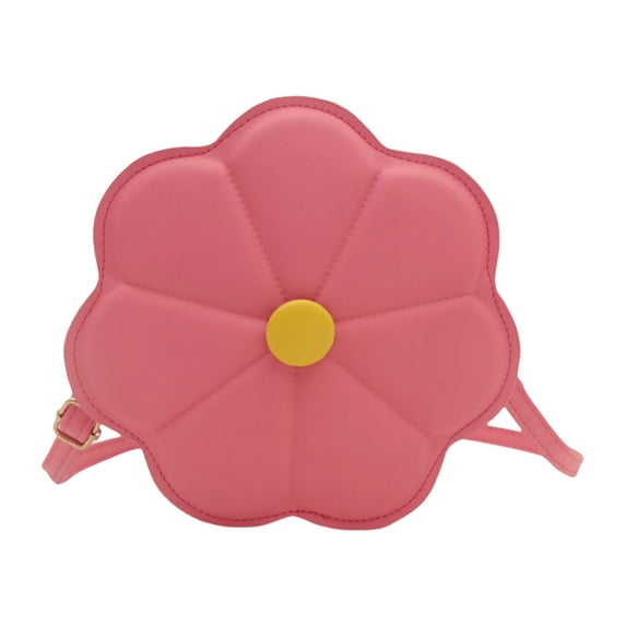 FENOHREFE Trendy Flower Shaped Crossbody Bag For Women PU Leather Shoulder Purse Casual Satchel Fashion Accessory