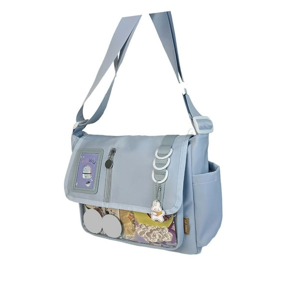 FENOHREFE Trendy Japanese Academy Style Nylon Shoulder Bag Crossbody Purse Satchel Purses for Students and Anime Lover