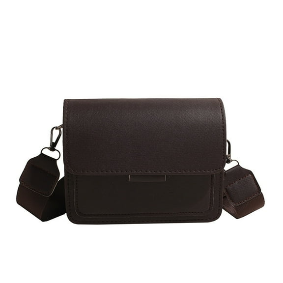 FENOHREFE Trendy Korean Style Small Shoulder Bag Practical PU Leather Crossbody Bags Satcel Purse With Comfortable Wide Strap