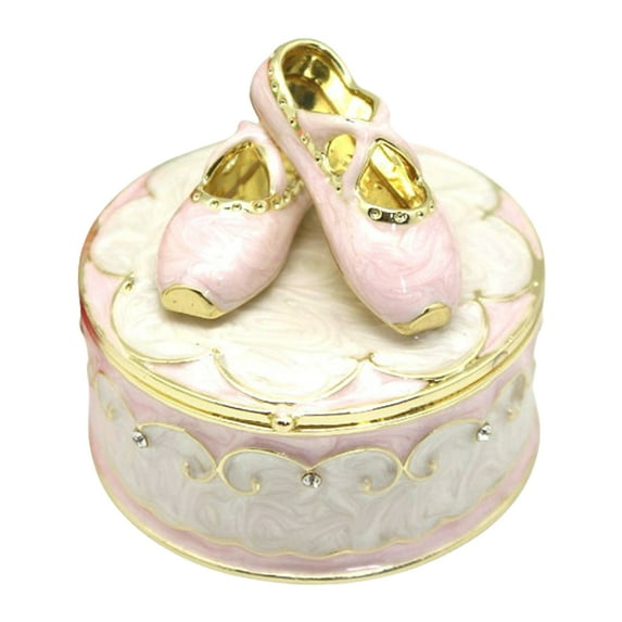 FENOHREFE Unique Ballet Slipper Jewelry Storage Box Beautiful Ballet Jewelry Storage Holder Box for Neat Accessory Organization