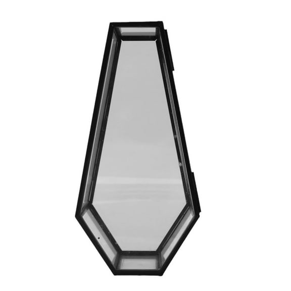 FENOHREFE Unique Glass Coffin Shaped Display Box Eerie Halloween Enthusiast's Glass Coffin Display Case for Festival Environment