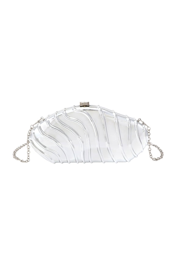 Unique Irregular Shell Acrylic Clutch Bag For Wedding And Evening Parties Shoulder Crossobdy Purse Party Handbag