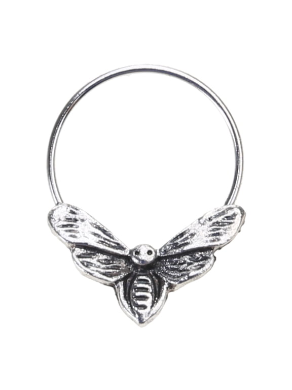 Unique Skull Moth Nose Jewelry Gold Plating Sturdy Alloy Materials Decoration for Parties and Individual Styles