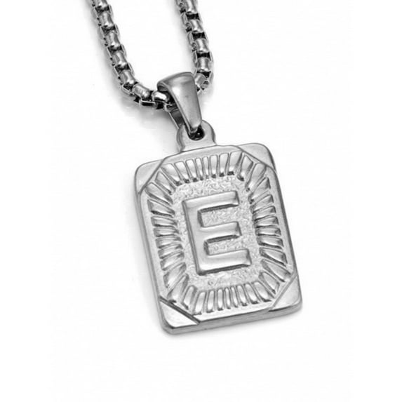 FENOHREFE Unisex Stainless Steel Letter Pendant Necklace Unisex Jewelry Charm Necklace Party Accessory Present for Fashion Lover