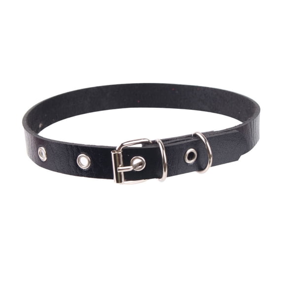 FENOHREFE Vintage Punk Rock PU Leather Choker Necklace Gothic Collar Jewelry for Trendsetters and Street Style Enthusiast