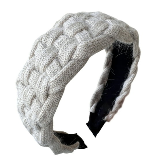 FENOHREFE Wide Braided Headband for Women and Girls Fabric Hairbands Fashion Solid Color Hair Accessories Stylish Headwear