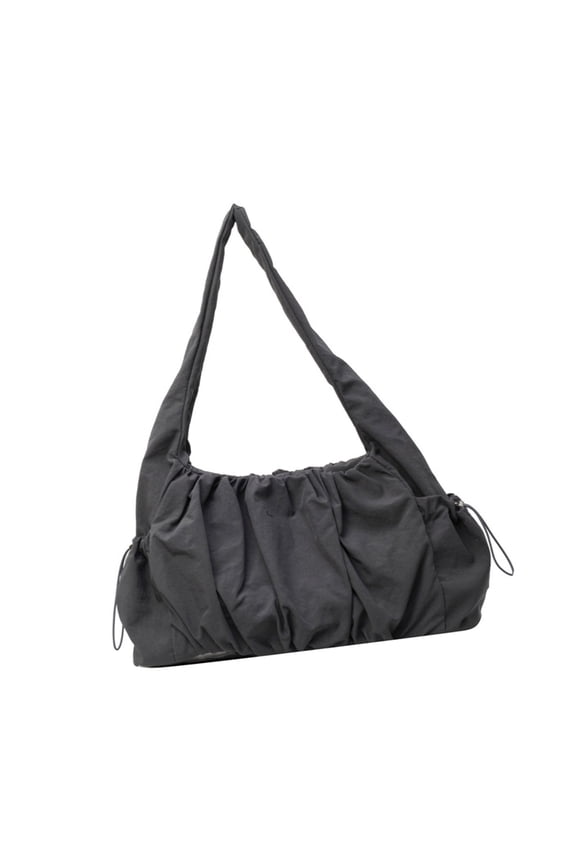 Women Armpit Bag Pleated Handbag All-matching Underarm Bag Stylish Commuting Bag Large Capacity Shoulder Bag for Daily