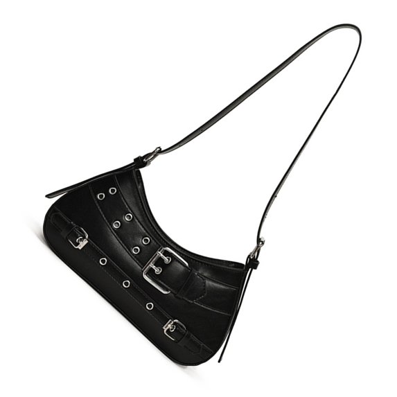 FENOHREFE Women Bag Autumn Winter Shoulder Bag with Buckle Top Handle Bag PU Leather Armpit Bag Clutch Purse Trendy Underarm Bag