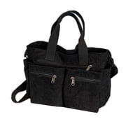 FENOHREFE Women Bag Large Capacity Shoulder Bag with Pockets Korean Styles Cord Handbag Corduroy Crossbody Bag Top Handle Bag