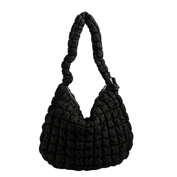 FENOHREFE Women Bag Solid Color Crossbody Bag Shopping Bag Large Capacity Shoulder Bag Quilted Messenger Bag Stylish Armpit Bag