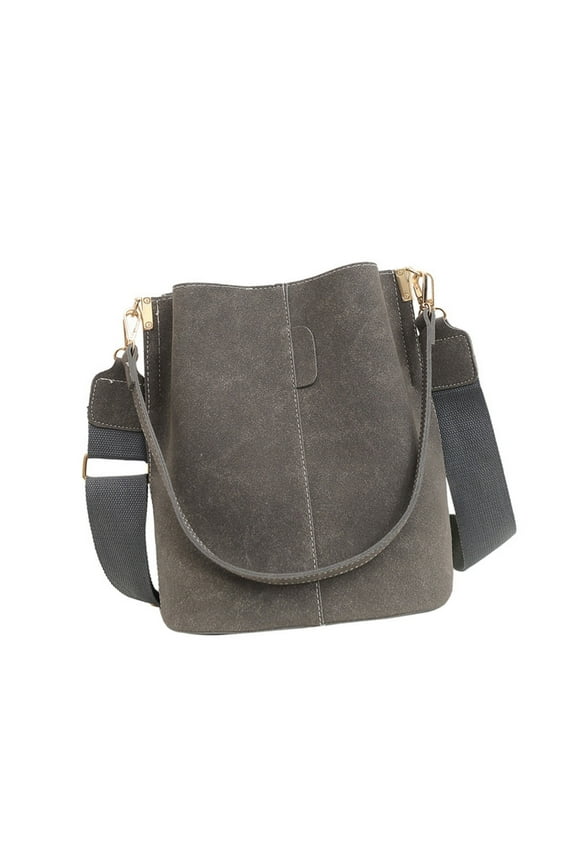 Women Bucket Bag Autumn Winter Shoulder Bag Handbag Casual Crossbody Bag Retro Messenger Bag for Travel Daily Use