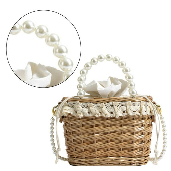 FENOHREFE Women Wicker Bag Straw Beach Bag Handwoven Handbag Purse Fashion Straw Shoulder Crossbody Bag Straw Purse for Travel