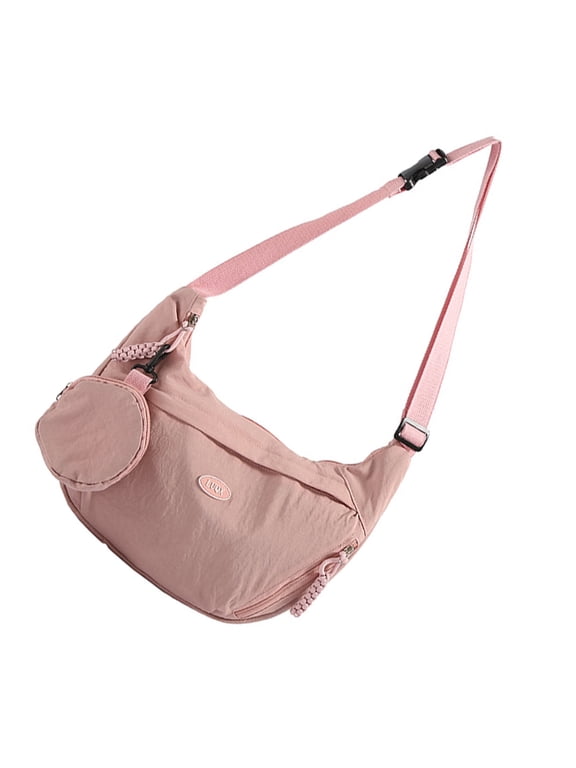 Women's Nylon Dumpling Bags Crossbody Bag With Multi Pockets Shoulder Purse For School Work Or Leisure Activities
