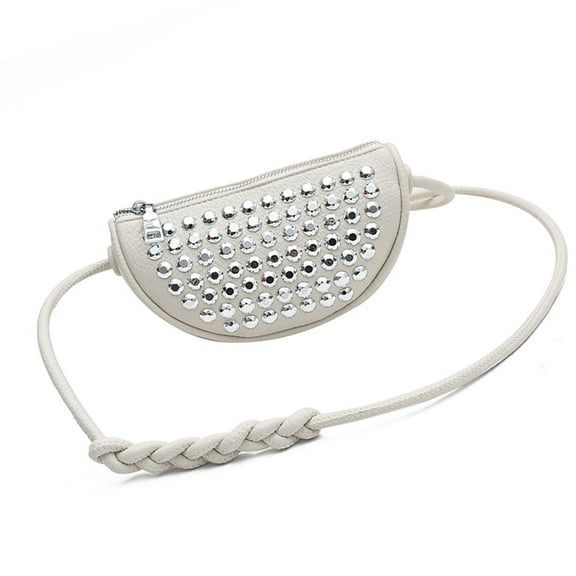 FENOHREFE Women's Studded Small Crossbody Bags PU Leather Shoulder Bag Practical Casual Travel Handbags for Everyday Use