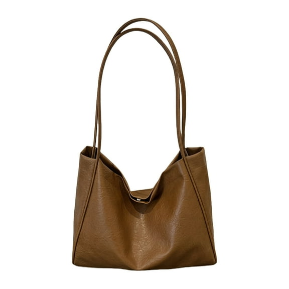 FENOHREFE Womens PU Leather Shoulder Bag Large Capacity Armpit Bag Weekender Bag Autumn Handbags All-matching Commuting Bag