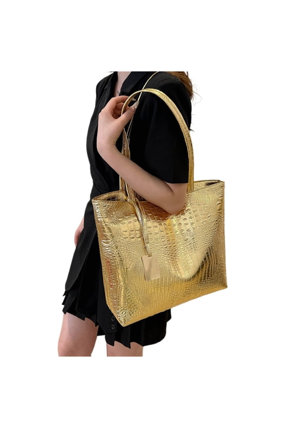 Womens Shoulder Bag PU Leather Handbag Purse Female Large Capacity Casual Bag Commuters Bag for Shopping Travel Daily