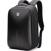 FENRUIEN Expandable Hard Shell Water Resistant USB Charging Port 15.6 Inch Gaming Laptop Backpack Black