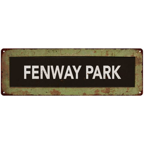 FENWAY PARK Trollery Bus Roll Vintage Look Metal Sign 8x24 108240072015