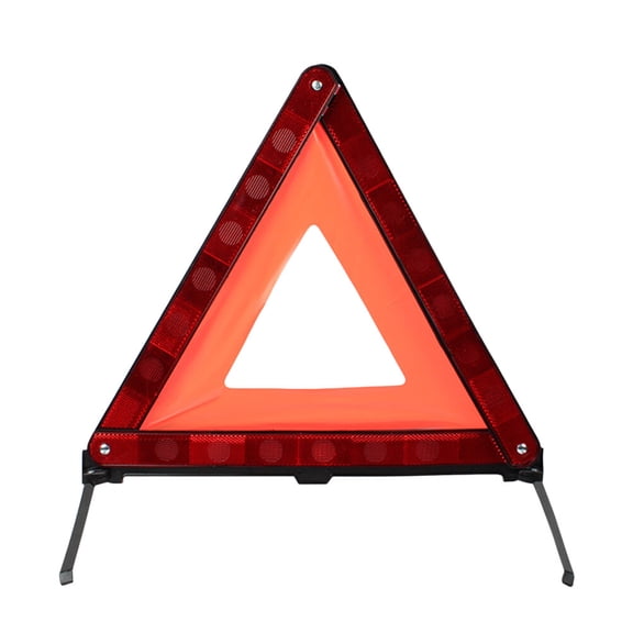 POPETPOP Triangle Warning Sign Red for Traffic Guidance Day and Night Visibility 1Pc