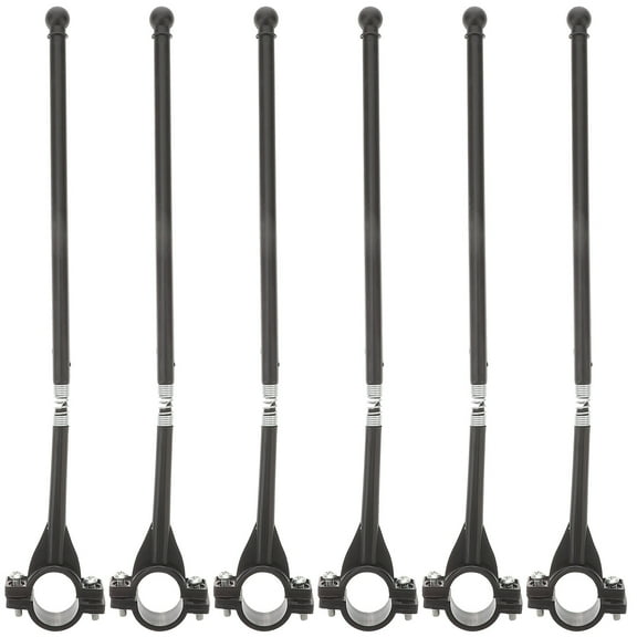 POPETPOP 6Pcs Bike Handlebar Flagpole Black Plastic Adjustable Tension for Safe Use