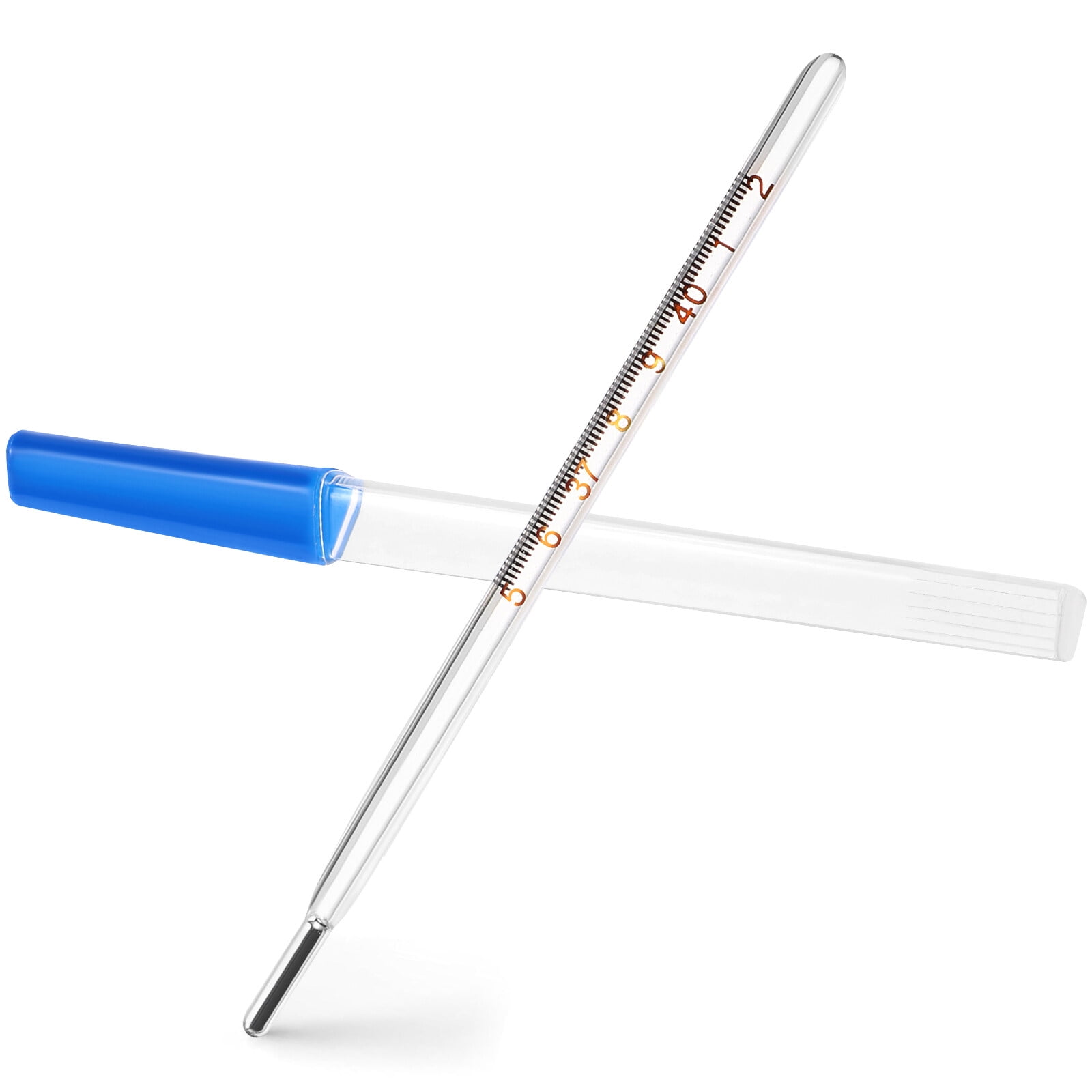 FENYUN Glass Thermometer Triangular Bar Oral Thermometer For Adult(Blue)