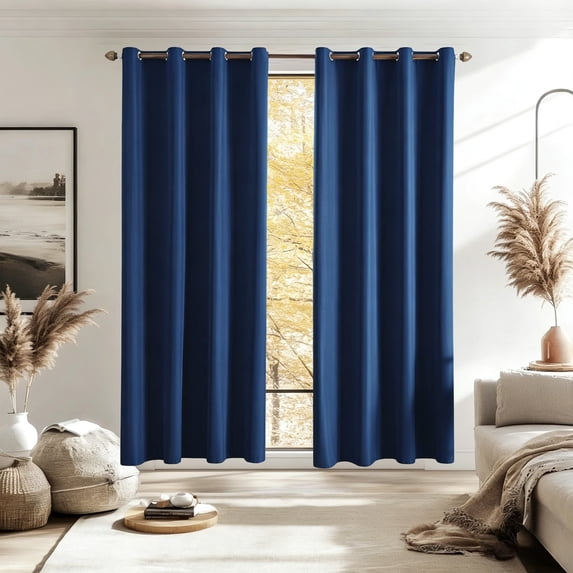 FEOLGEHLY 1 Pack Outdoor Indoor Blackout Curtains Waterproof, 59x63 Inch Length Polyester Top Grommet, Solid Room Darkening Curtain for Patio Bedroom Living Room Home Decor