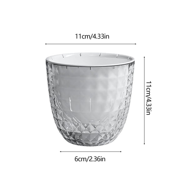 FEOLGEHLY 1 Pcs 4.3Inch Self Watering Pots for Indoor Plants, Flower Pots with Water Reservoir and String, for Home Decor, Flower Container Easy to Install Green Planter for Plant Habitat, Clear