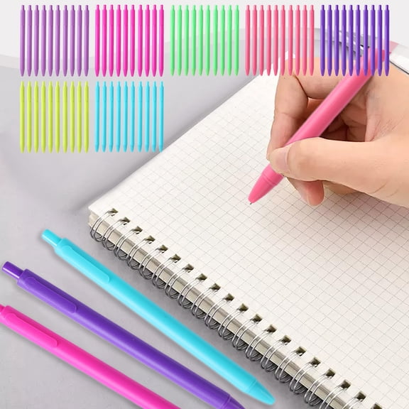 FEOLGEHLY 10PCS 0.5mm Push Button Gel Pen, Smooth Writing, Quick Drying Pen, Frosted Retractable Black Gel Pen, for Office Supplies, Home, Daily Note-Taking, Signing Documents & Drawing (Red)
