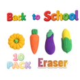thumbnail image 1 of FEOLGEHLY 10PCS Fruit Shapes Erasers, Pencil Eraser, Eraser for Office, Under 2$ Pencil Erasers for Writing Drawing, Office Supplies, Stationery, Clean Erasing, No Smudge, Novelty Design (Purple), 1 of 7