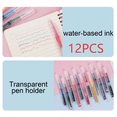 thumbnail image 1 of FEOLGEHLY 12PCS Coloured Direct-flow Ballpoint Pen, Gel Pen, Comfortable Grip, for Office Supplies, Home, Daily Note-Taking, Signing Documents & Drawing (Green), 1 of 7