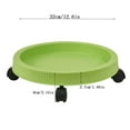 thumbnail image 1 of FEOLGEHLY 13 Inch Plant Caddy with wheels , Wheeled Planter Pallet, Plant Stand Dolly for Heavy Planter, Deck Potted Plant, Garden Planter, Load Capacity 120Lbs,Green, 1 of 4