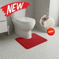 thumbnail image 1 of FEOLGEHLY 16x20 inch Toilet Rugs U Shaped Washable, Extra Soft Absorbent Non-Slip Contour Bathroom Rugs, Dry Fast Toilet Mat, Bathroom Floor Mat, Universal Bathroom Protector Pads, Red, 1 of 7